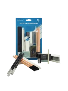 SET D/DISEÑO "SA" BLISTER ST.18PZ.CARBONCILLOS/LAPICES/BORRAS/DIFUM./BARRAS CARBON-COLOR