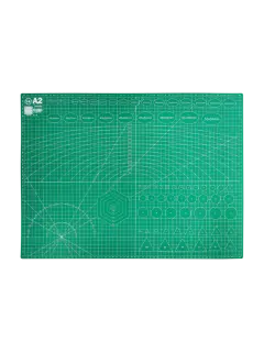 BASE DE CORTE/CUTTING MAT (PVC) OK 600x450x3,0mm.PQ.1pz.DOBLE CARA/RETICULADA VERDE
