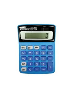 CALCULADORA PORTATIL `FK` T/ABASTO 8 DIG.11x8cm.CJ.1pz.BATERIAS DE RELOJ/COLORES SURT.