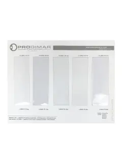 MUESTRARIO PRODIMARCA LAMINAS PLASTICO: ACETATO PLIEGO SKY