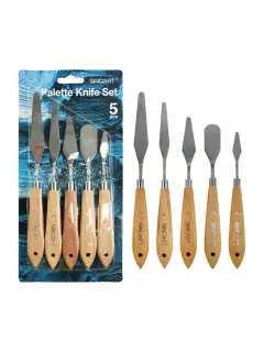 ESPATULAS P/PINTAR `SA` ACERO AL CARBONO BL.5pz.SURT.T/CURVAS