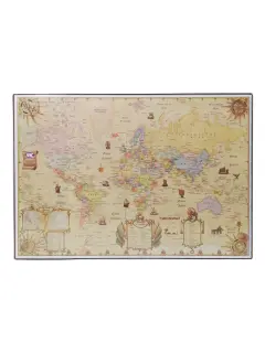 CARPETA-PAD P/ESCRITORIO `MC` PQ.1pz.51x35cm.MAPAMUNDI ANTIGUO