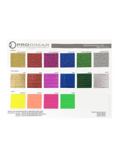 MUESTRARIO PRODIMARCA CARTULINA "ONDA" MICROCORRUGADA CRISTAL/METALIZADA/NEÓN