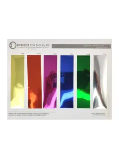 MUESTRARIO PRODIMARCA PAPEL FILM "HOJILLA" METALIZADO COLOR ROLLO