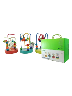 JUEGO DIDACTICO 'KC' SOPORTE C/CUENTAS Y GUIAS P/1 AÑO O +.JG.1kt.12pz. MDF/METAL/PLASTICO