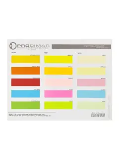 MUESTRARIO PRODIMARCA PAPEL "BOND" PARA FOTOCOPIA/INK-JET COPYCOLOR SOLID/NEÓN/PASTEL