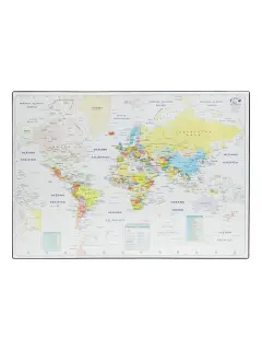 CARPETA-PAD P/ESCRITORIO `MC` PQ.1pz.51x35cm.MAPAMUNDI POLITICO