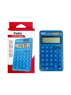 CALCULADORA PORTATIL T/ESTUDIO 12 DIG.12X7CM.CJ.1PZ.SOLAR + BATERIA/COLORES SURT.