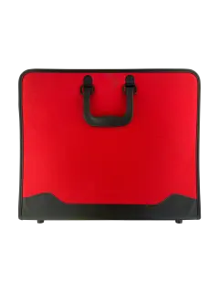 PORTAFOLIO `OK` ARTISTICO DELUXE 28X23X4CM.PQ.1PZ.C/CIERRE+ASA SITETIC ROJO